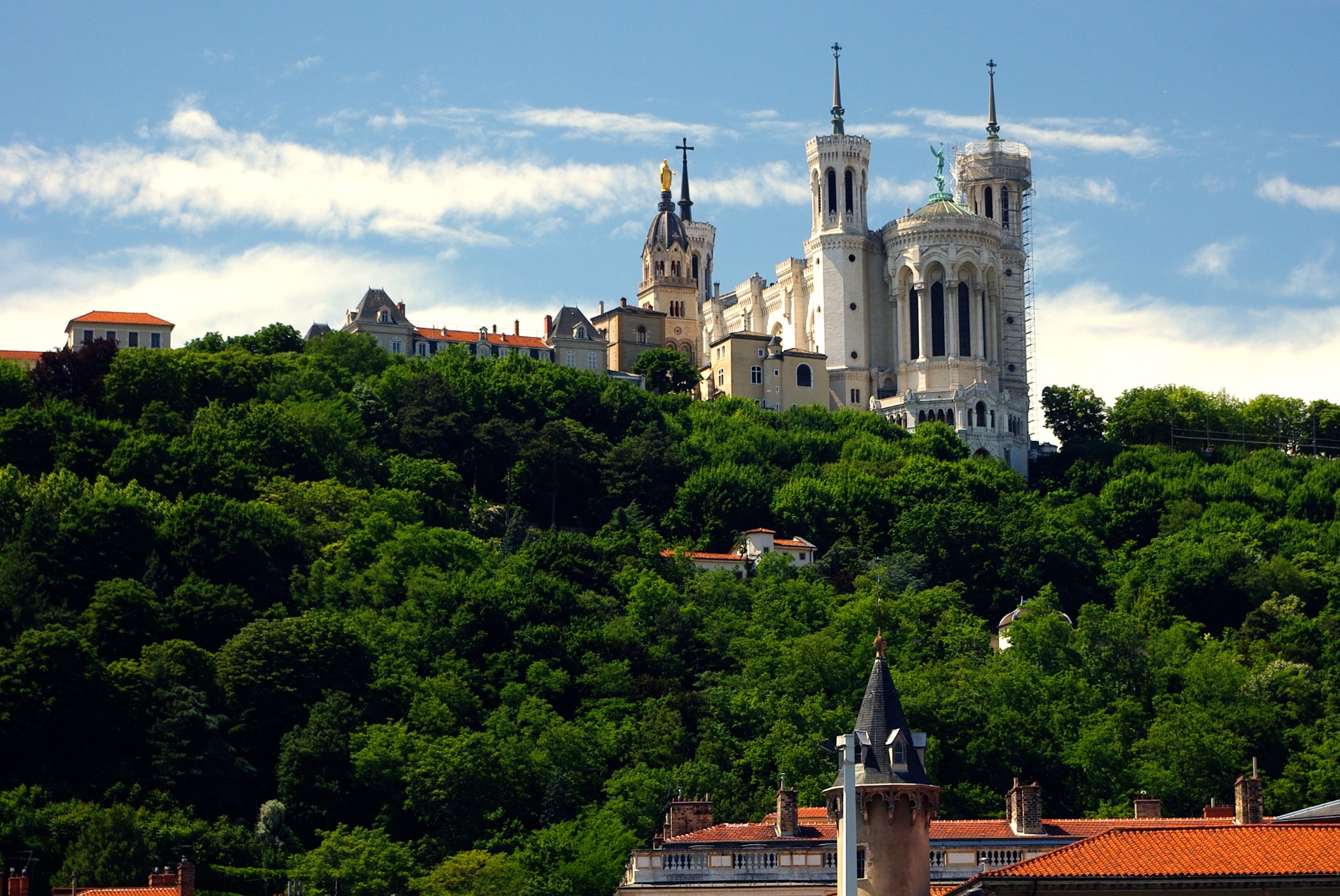 Panorama de Lyon, Fourvière, fleuves et centre historique